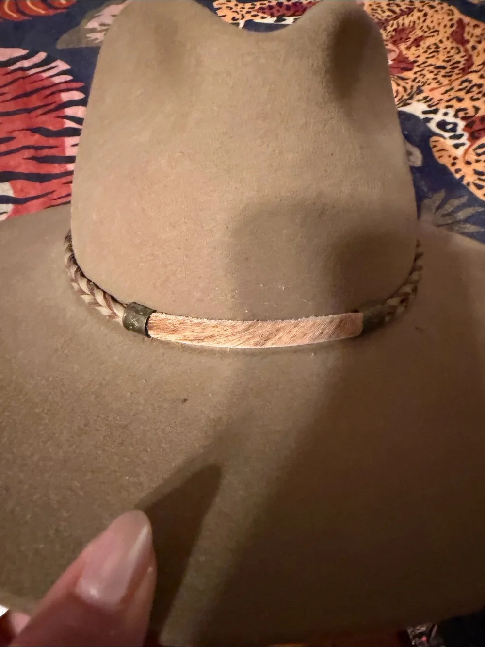 Stetson American Buffalo Drifter 4X Buffalo Felt Western Hat Stone 6 7/8 USA